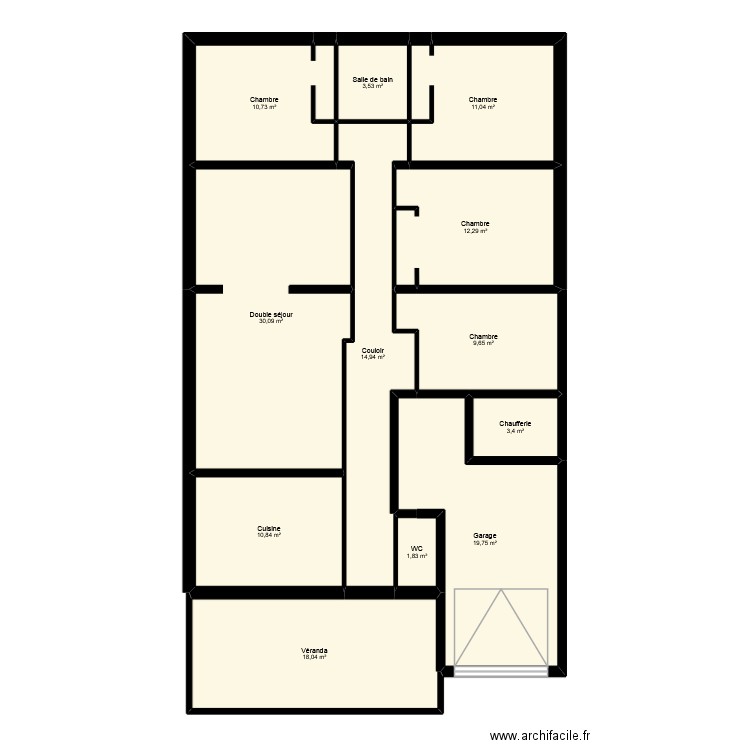 AIMECHE  ATHMANI. Plan de 12 pièces et 146 m2