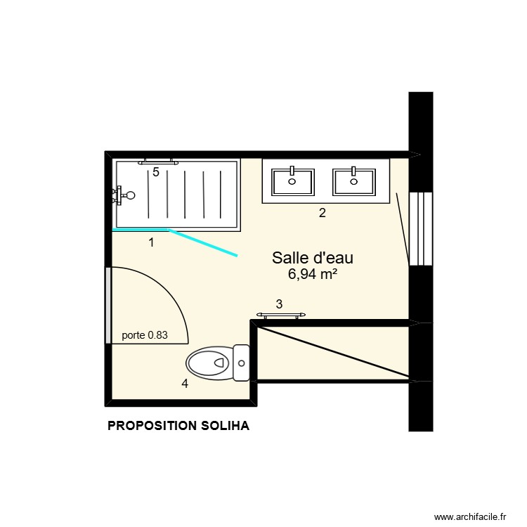 Antigny &agrave; Yzeures Proposition Soliha. Plan de 0 pièce et 0 m2