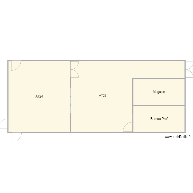 Plan Architectural. Plan de 4 pièces et 198 m2