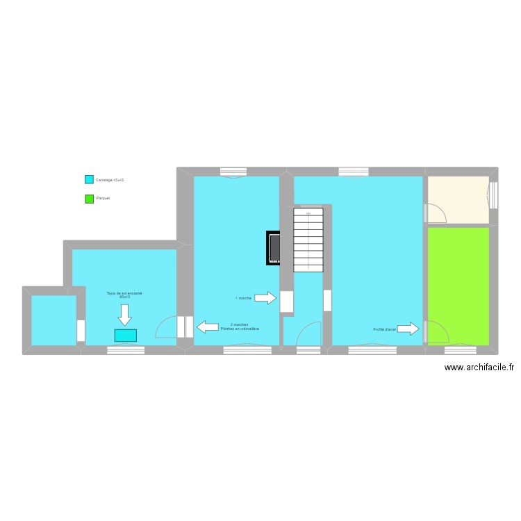 Valencogne - Sols. Plan de 6 pièces et 79 m2