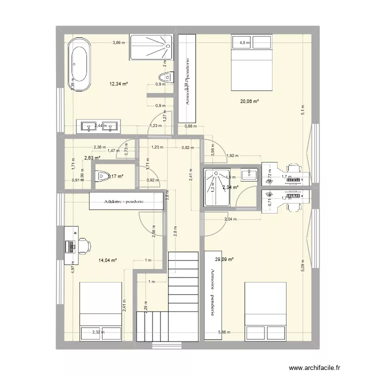 Postweg, 9. 05.06 2étage. Plan de 7 et 82 m² Postweg, 9. 05.06 2étage. Plan de 7 et 82 m²