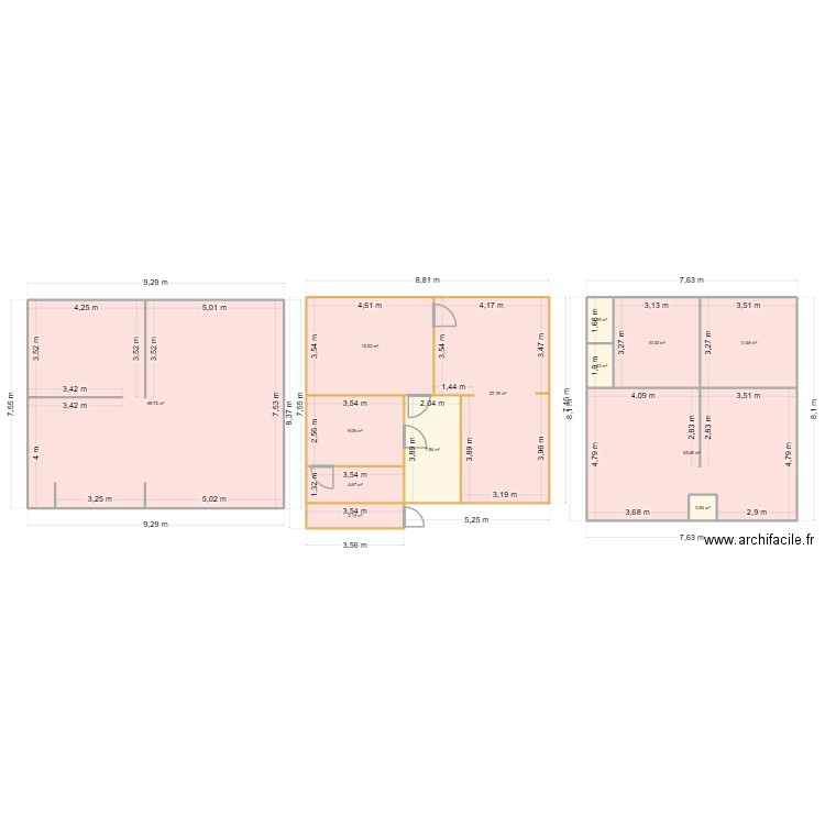 Rez de chaussée. Plan de 13 pièces et 199 m2