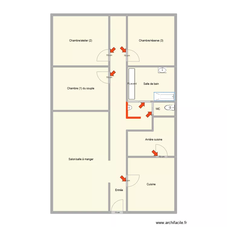 PIPEAU Existant. Plan de 