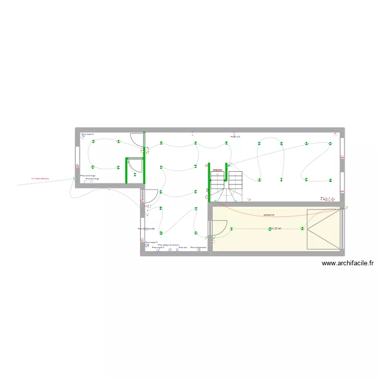 DANAIUD. Plan de 3  et 35 m²