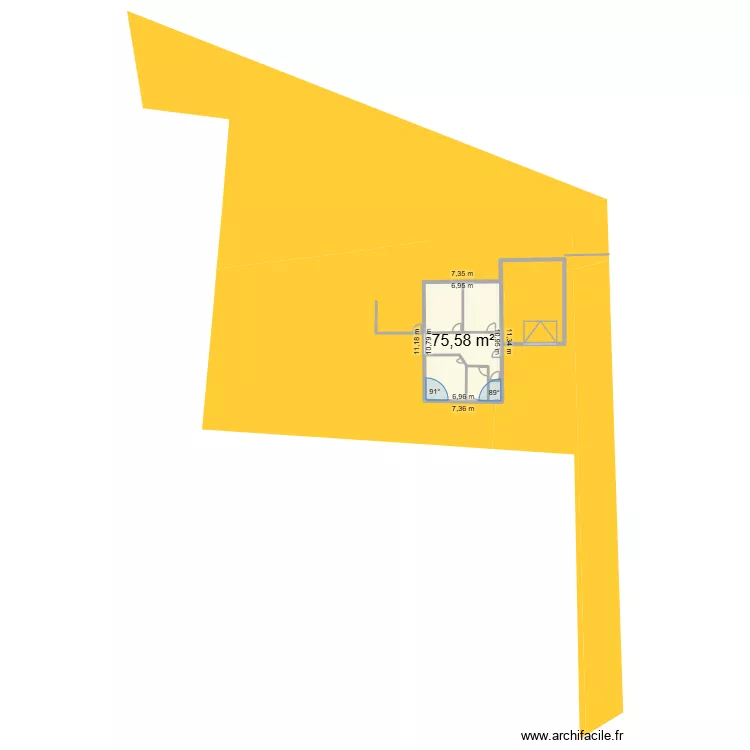 Plan mare 2. Plan de 1 et 76 m² Plan mare 2. Plan de 1 et 76 m²