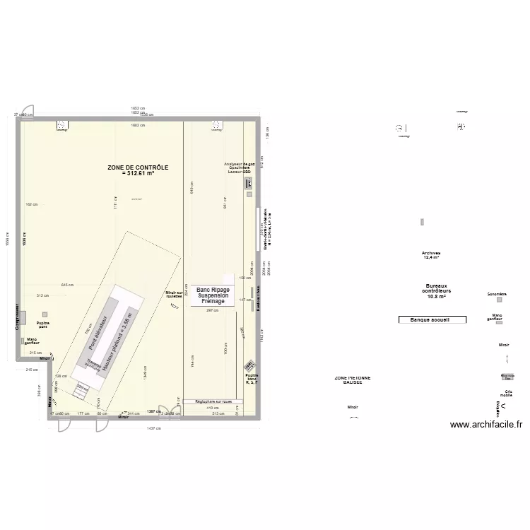 Projet CCT VL MCTA MORMANT CONTR&Ocirc;LE TECHNIQUE Mormant 77SIMO v1. Plan de 1  et 313 m²