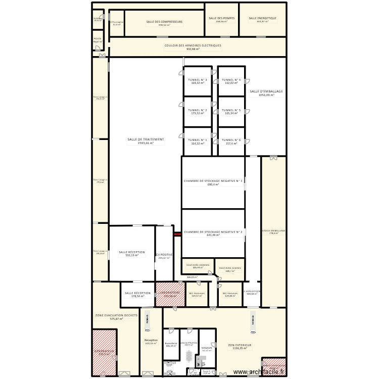 bahr. Plan de 42 pièces et 10399 m2
