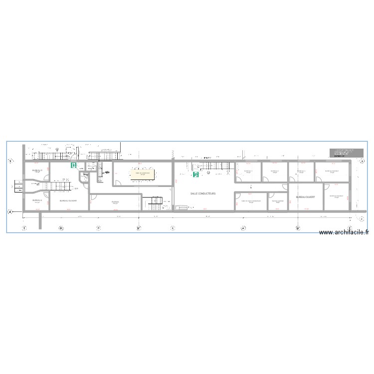 20240214 Plan deuxième Beloeil SJ 4 ver 16 février 2024. Plan de 14 pièces et 212 m2