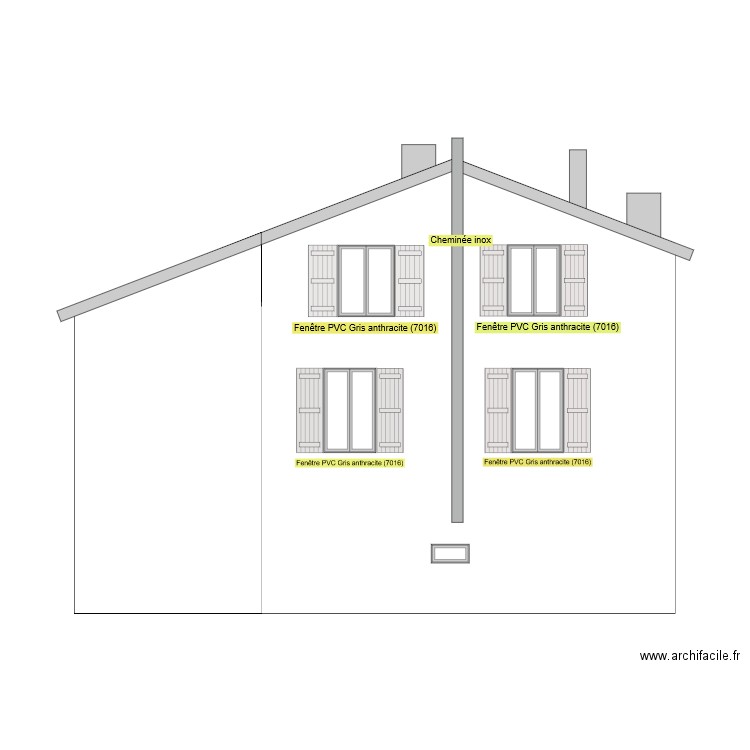 Facade est aprés. Plan de 0 pièce et 0 m2