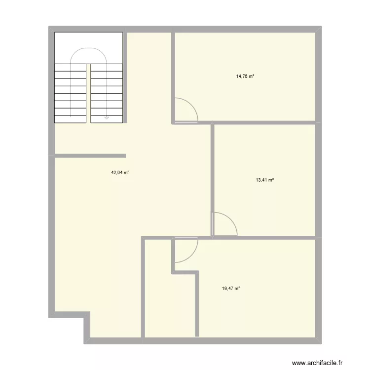 Maison V5. Plan de 4 Pièces et 90 m²