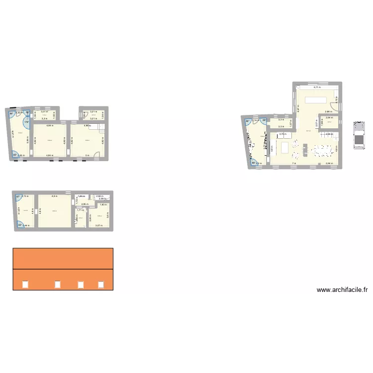 Lison 3. Plan de 13 et 242 m² Lison 3. Plan de 13 et 242 m²