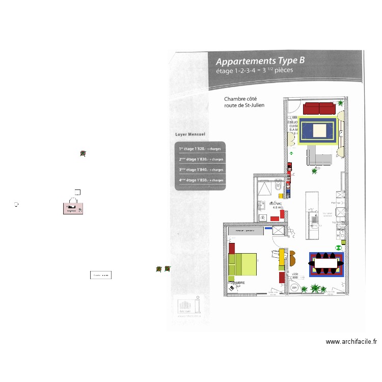 Type B Vignes rouges v2. Plan de 0 pièce et 0 m2