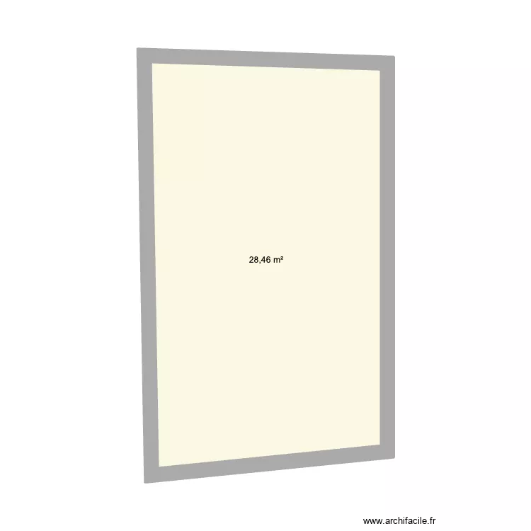 garage. Plan de 1  et 28 m²