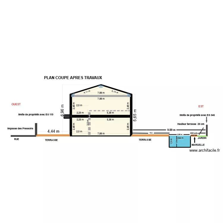 DP 3 PLANS APRES TRAVAUX. Plan de 