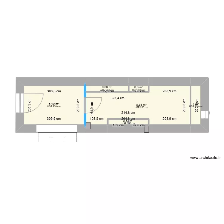 Entr&eacute;e et buanderie - 17 f&eacute;vrier 26. Plan de 6  et 18 m²