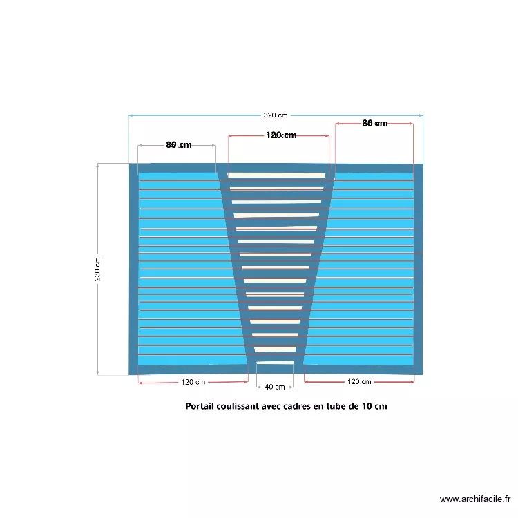 Portail Bleu. Plan de 