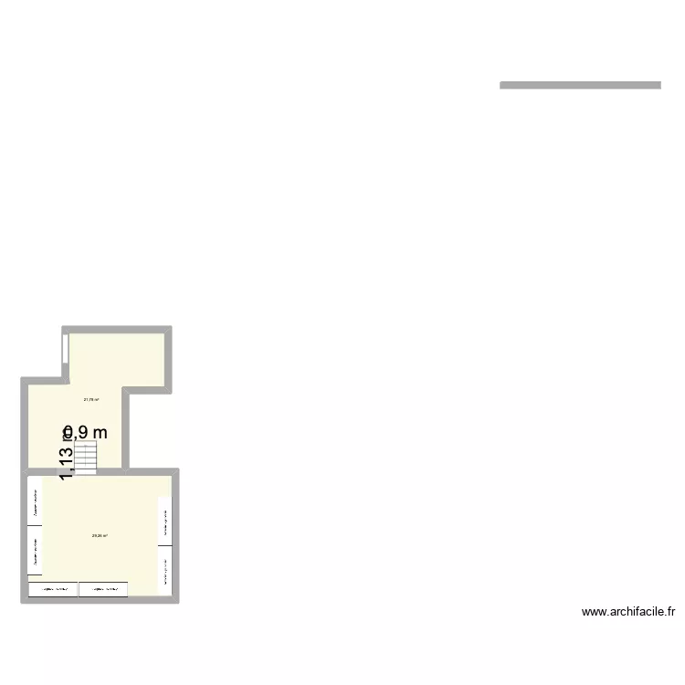 lock granche blanche. Plan de 2  et 51 m²