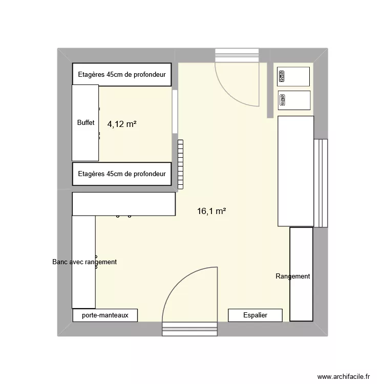 Garage. Plan de 2 et 20 m² Garage. Plan de 2 et 20 m²