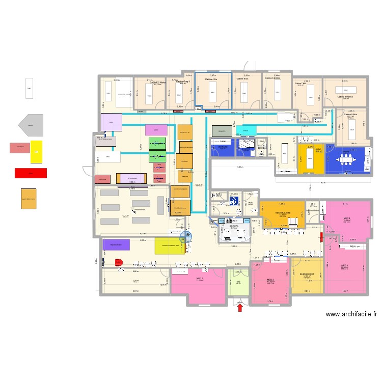 plan kinat 3.0. Plan de 29 pièces et 535 m2