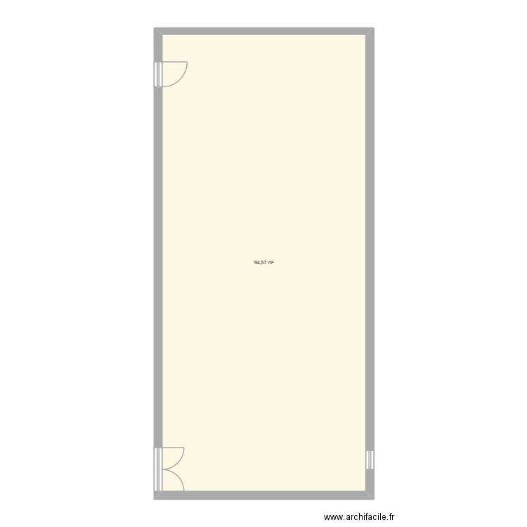 classz. Plan de 1 pièce et 95 m2