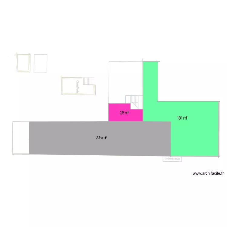 surface entrepôts + bureau Mont Blanc. Plan de surface entrepôts + bureau Mont Blanc. Plan de