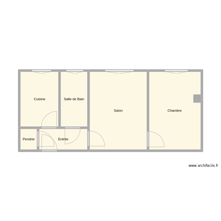 sasoeurpart. Plan de 6 pièces et 37 m2