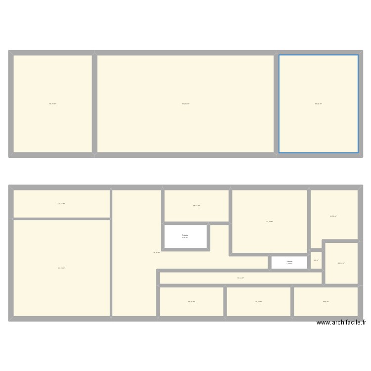 Plan. Plan de 17 pièces et 635 m2