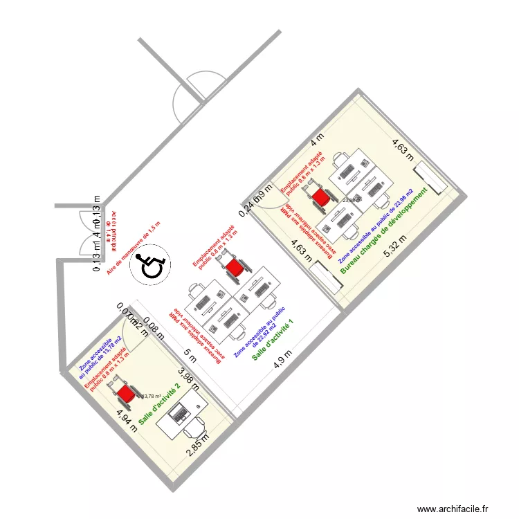 assoc access. Plan de 2 et 38 m² assoc access. Plan de 2 et 38 m²
