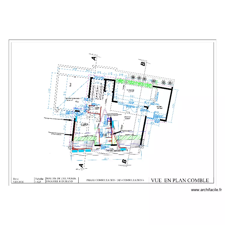R+3 Omarjee Durand. Plan de 