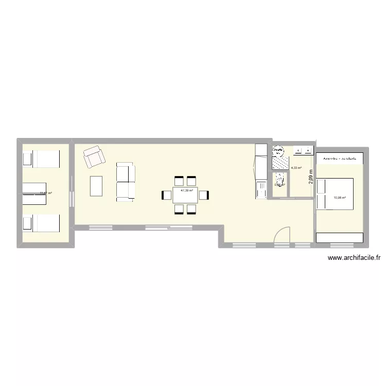 le bourg joly. Plan de 5 et 76 m² le bourg joly. Plan de 5 et 76 m²