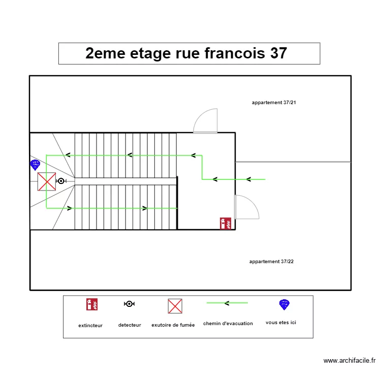 2eme  etage fran37. Plan de 