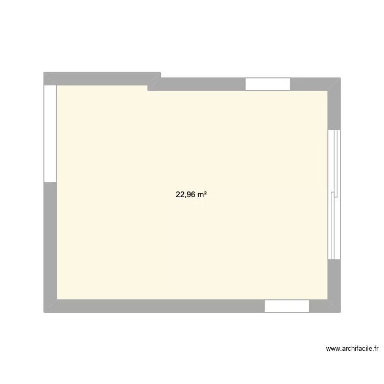 salon maison. Plan de 1  et 23 m²
