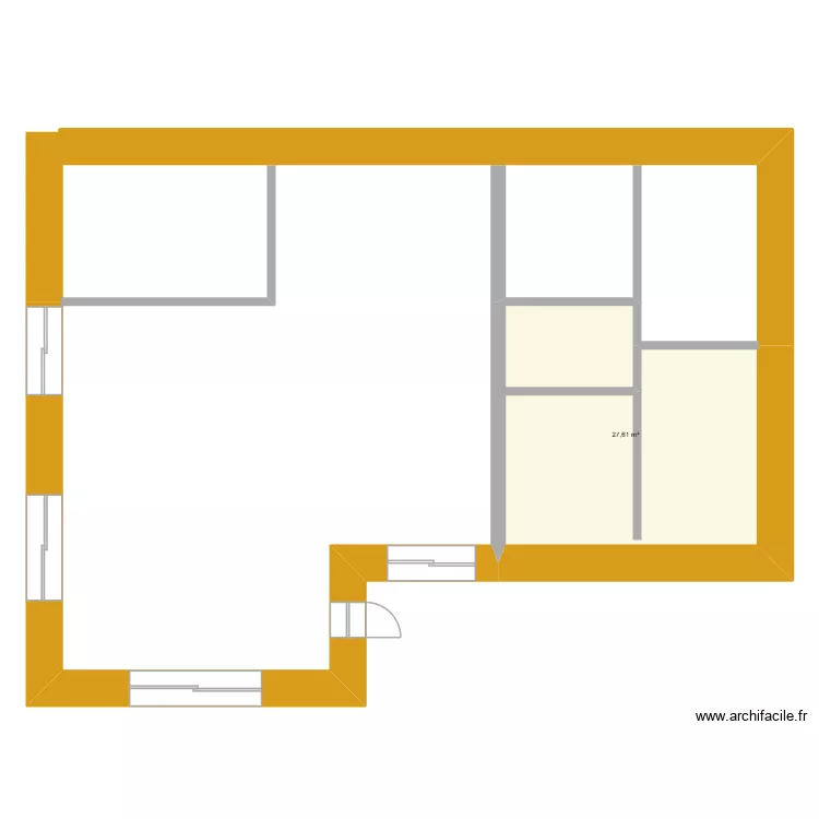 essai 2. Plan de 1  et 28 m²