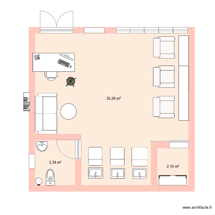 salon. Plan de 0 pièce et 0 m2