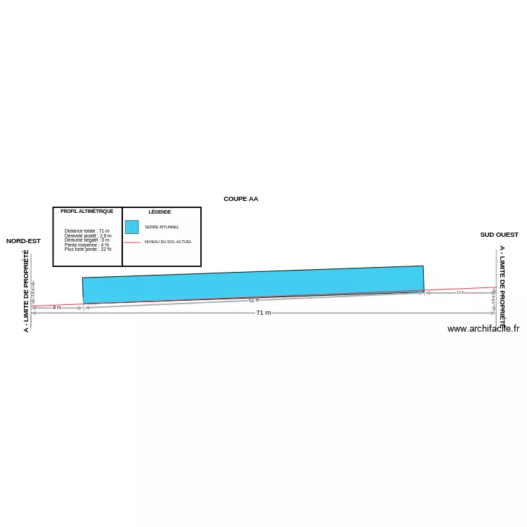 COUPE AA. Plan de COUPE AA. Plan de