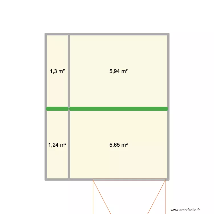 atelier jardin. Plan de 