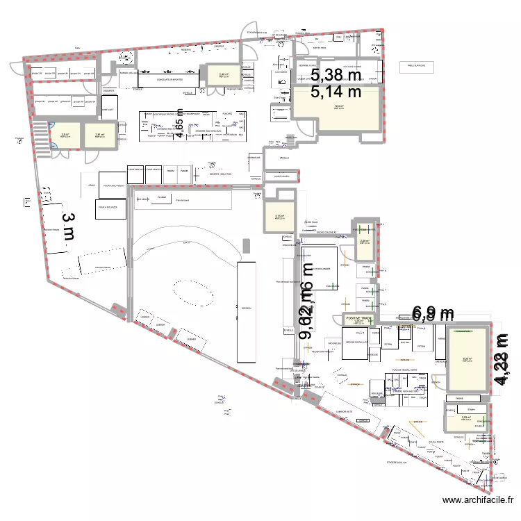 plaisir mansart 6. Plan de 9  et 40 m²