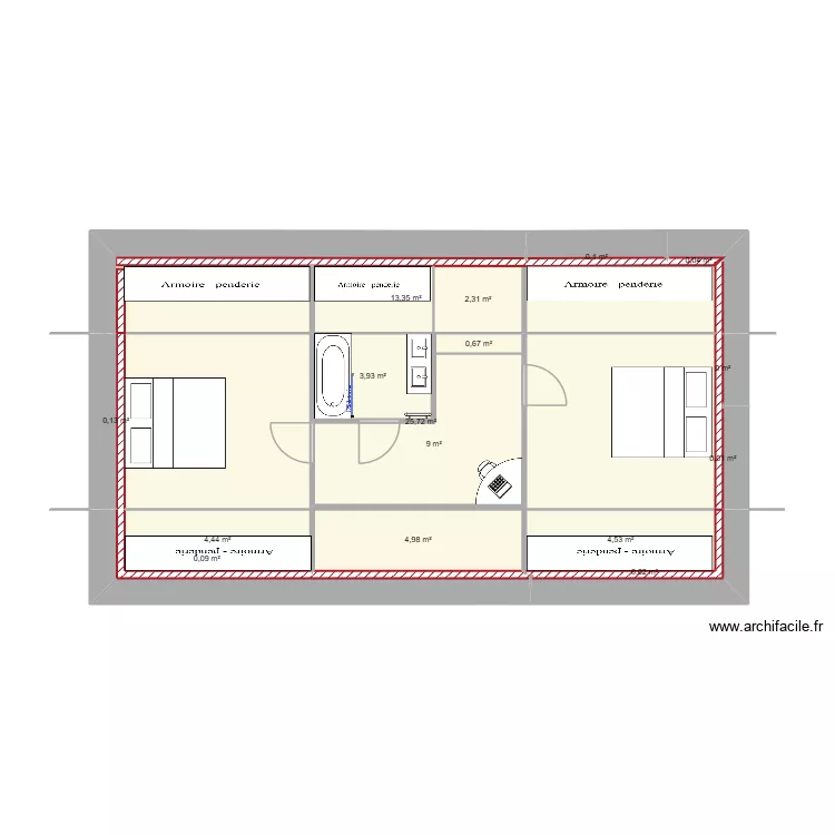 Sol&egrave;ne Nicolas. Plan de 23  et 139 m²