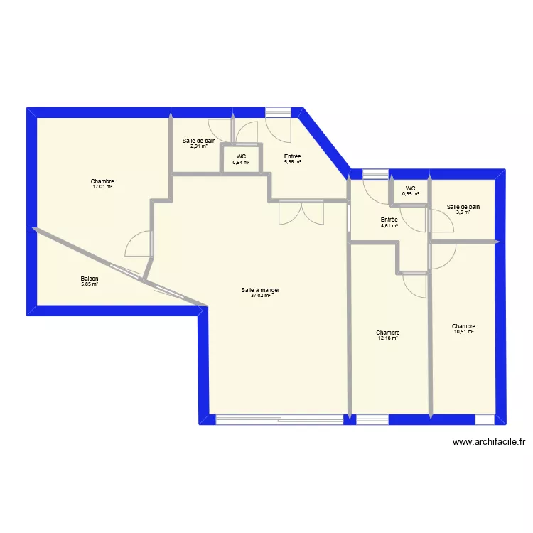 Brian&ccedil;on d&eacute;part. Plan de 