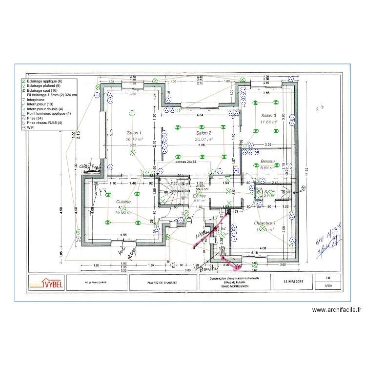 GHRAB RDC. Plan de 0 pièce et 0 m2