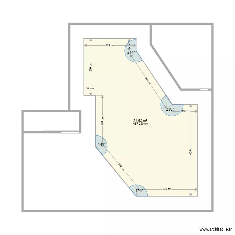 salon anais plafond. Plan de 