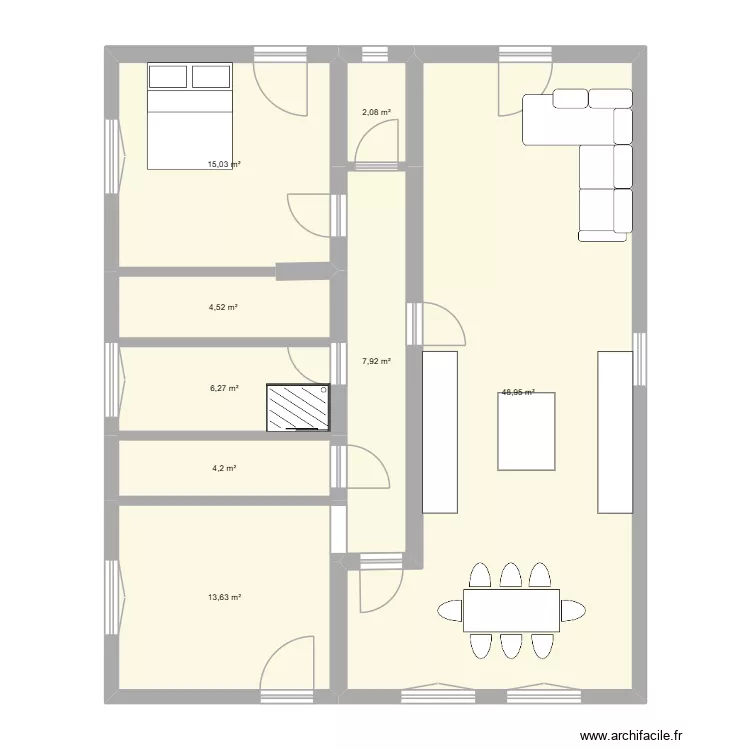 Schwabwiller. Plan de 8  et 103 m²