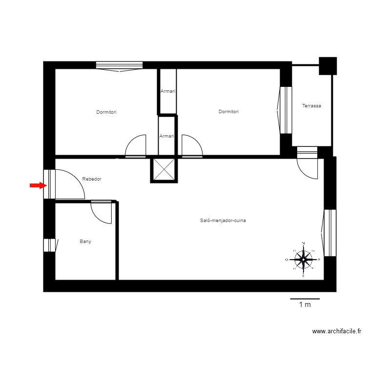CR RIBASOL SKI PARK BLOC 5 2-1 ARINSAL. Plan de 9 pièces et 63 m2