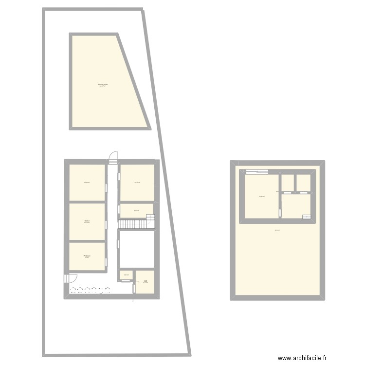 Projet kiné. Plan de 10 pièces et 282 m2