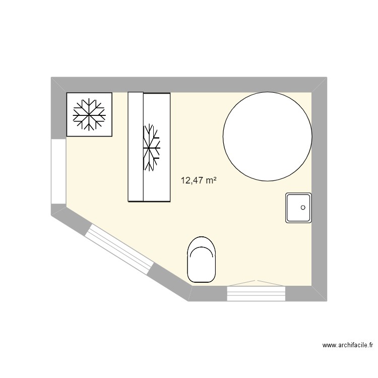 LA CIOTAT NUNEZ. Plan de 1 pièce et 12 m2