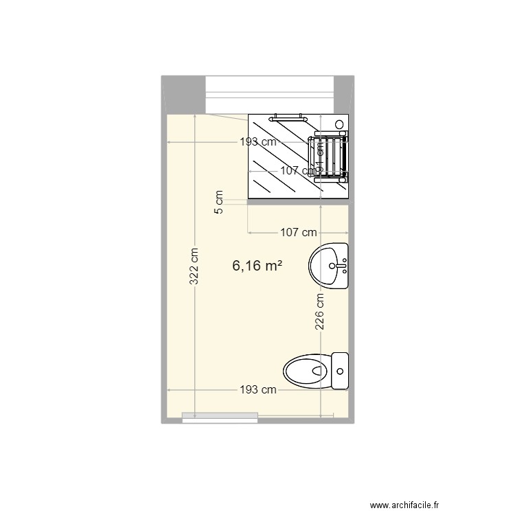 BONNET. Plan de 3 pièces et 12 m2