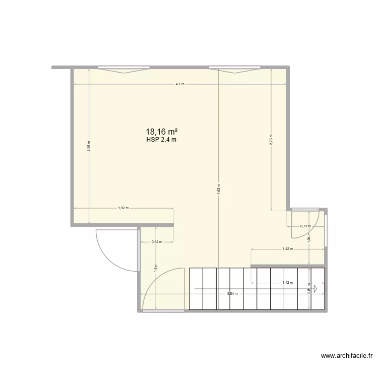 devedeux. Plan de 1  et 18 m²