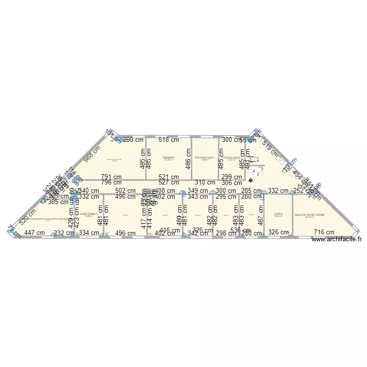 Jouy RDC 361 Surfaces et attributions V3. Plan de 