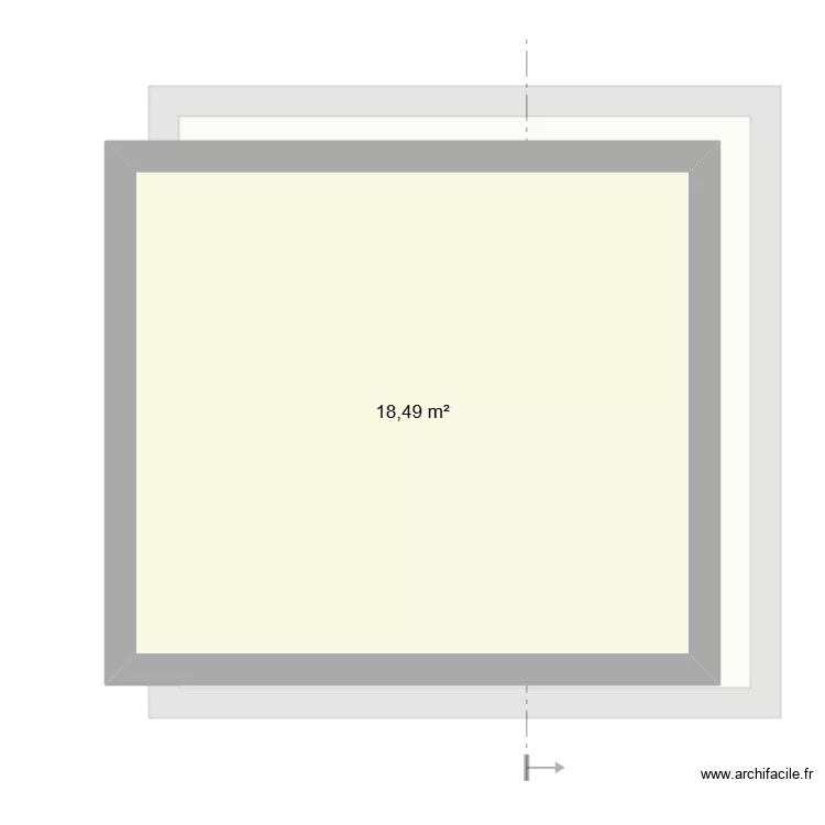 Vue erronée superposition étages avec dalles différentes. Plan de 2 Pièces et 41 m² Vue erronée superposition étages avec dalles différentes. Plan de 2 Pièces et 41 m²
