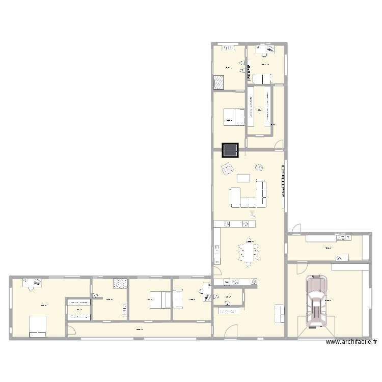 Plan 3 Maison. Plan de 15 pièces et 355 m2